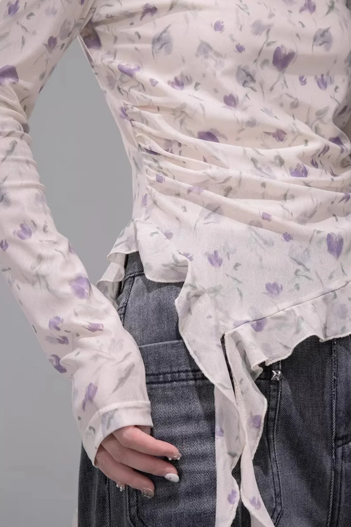 Fluttering Spring Flowers Blouse
