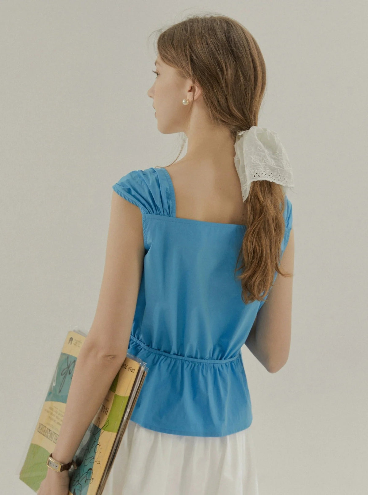 Fly Sleeve Waist Shirt Cropped Top