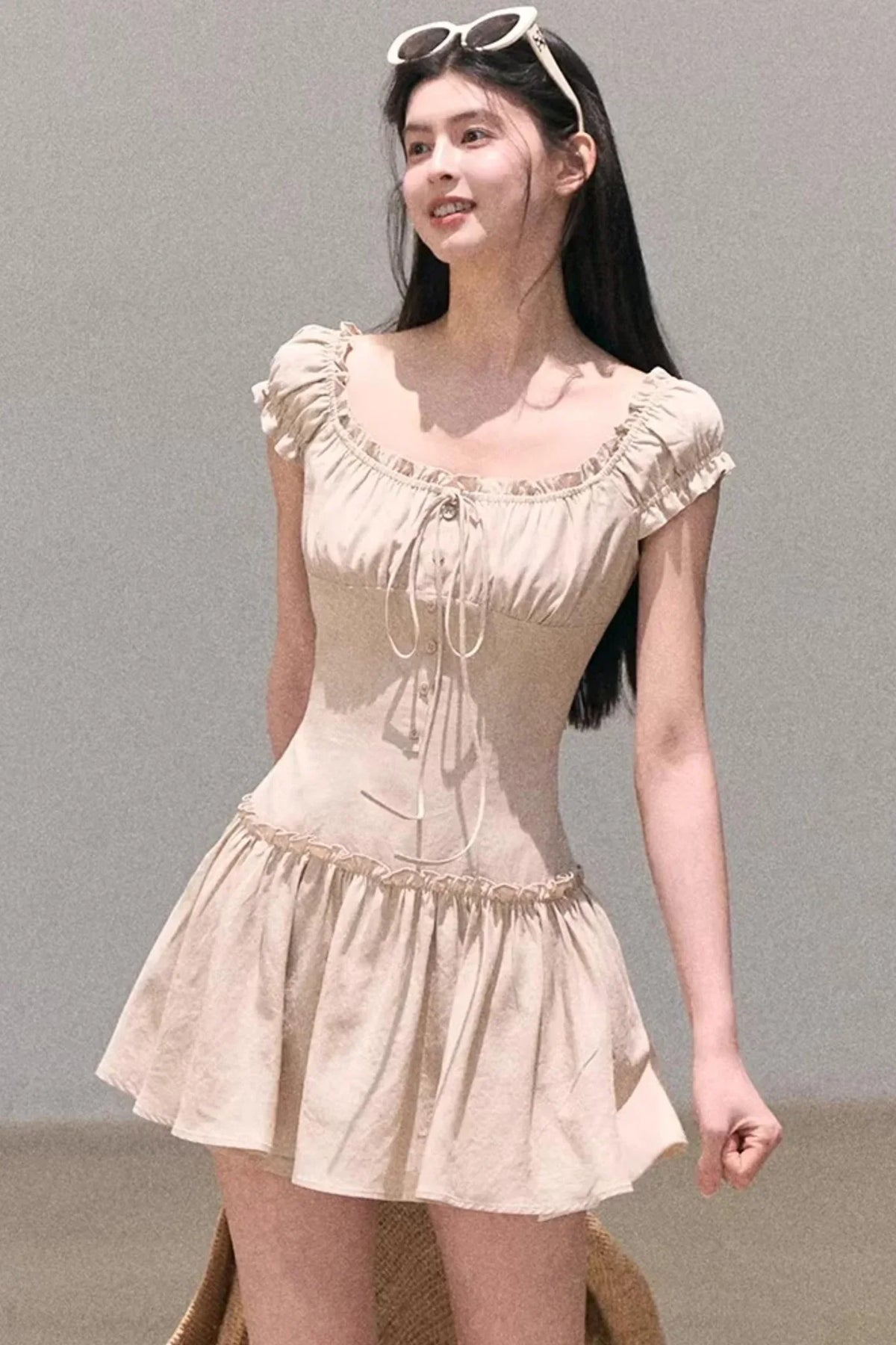 Fog in the Forest Linen Dress