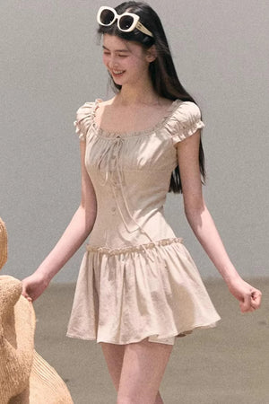 Fog in the Forest Linen Dress