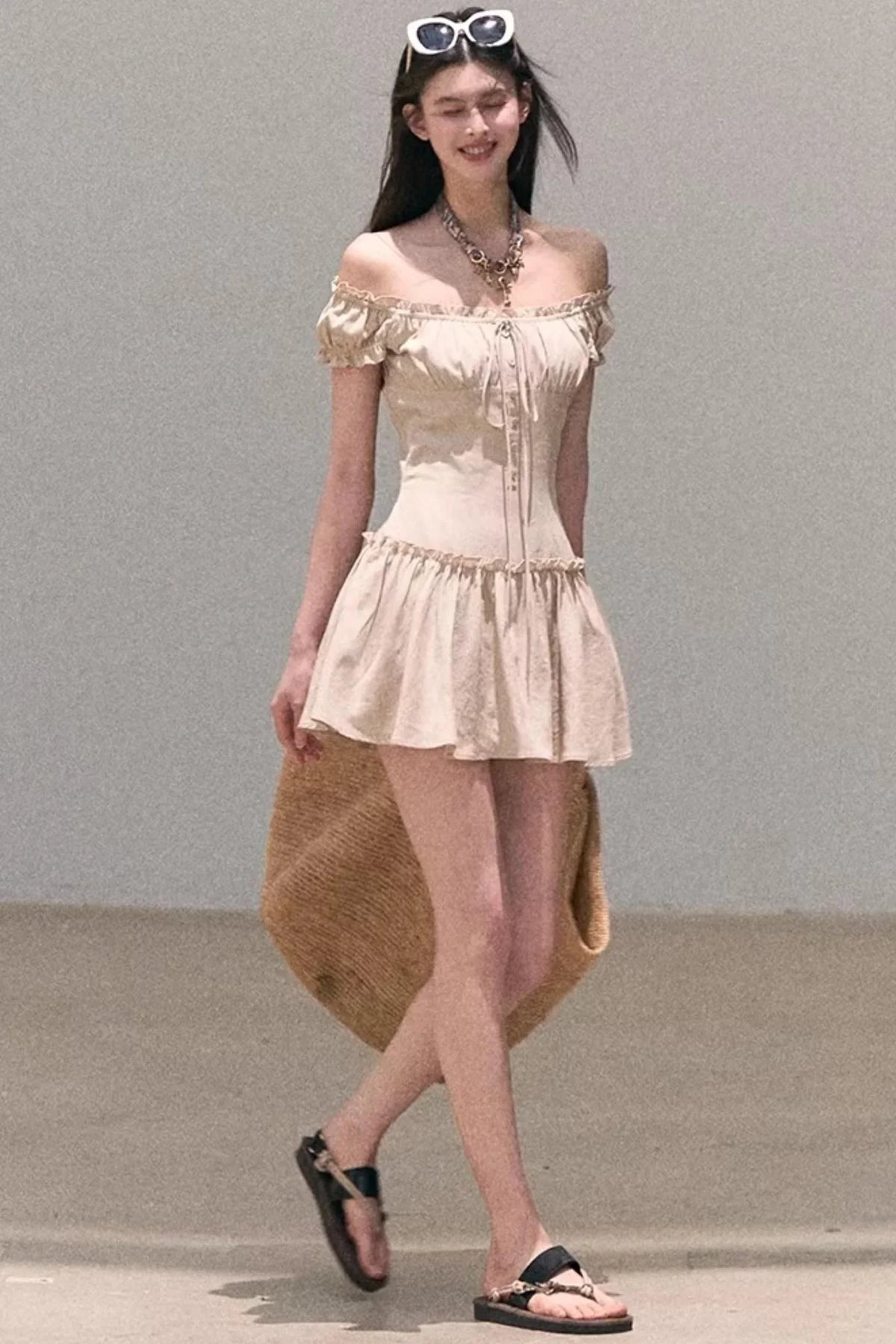Fog in the Forest Linen Dress