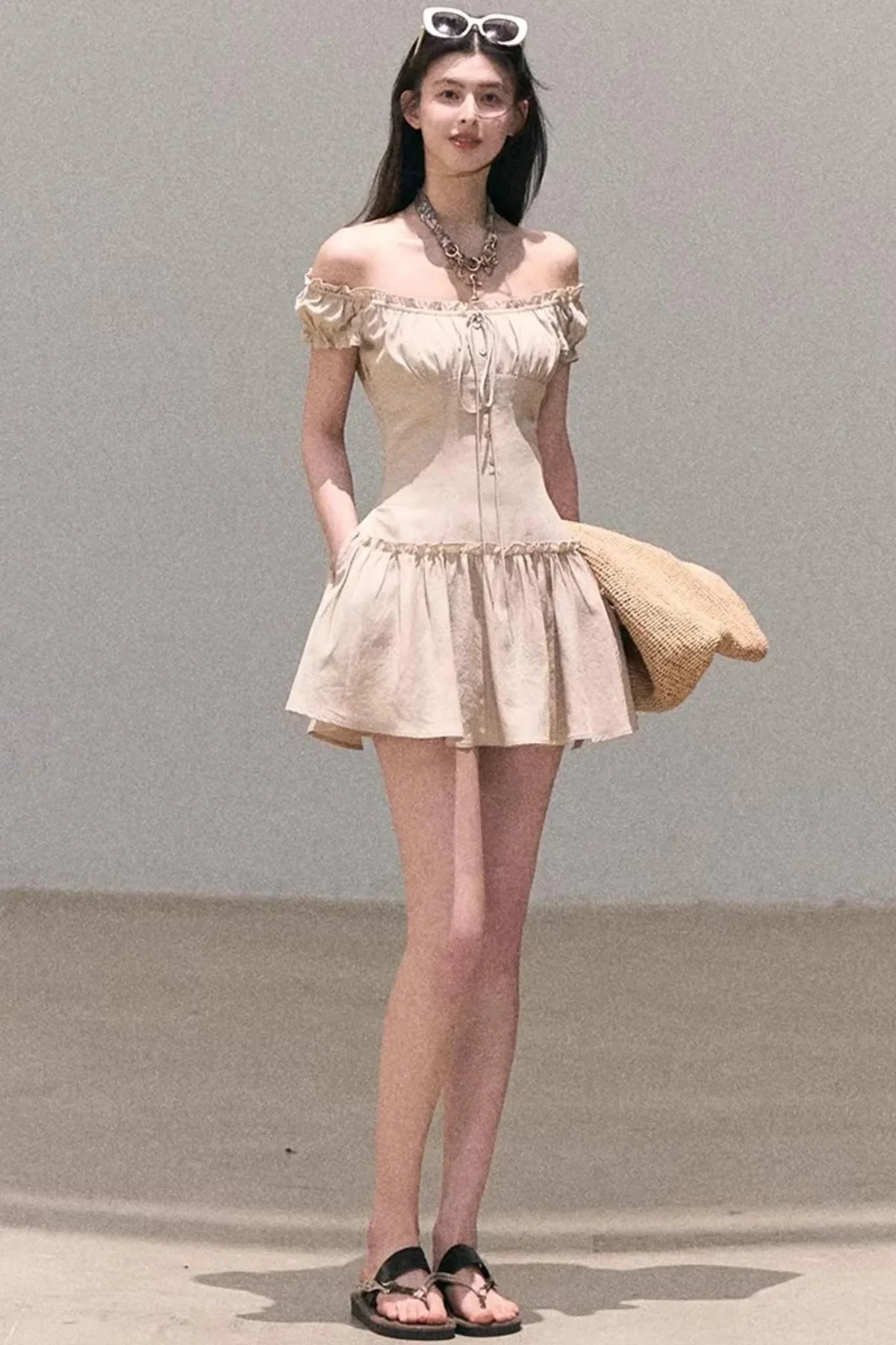 Fog in the Forest Linen Dress