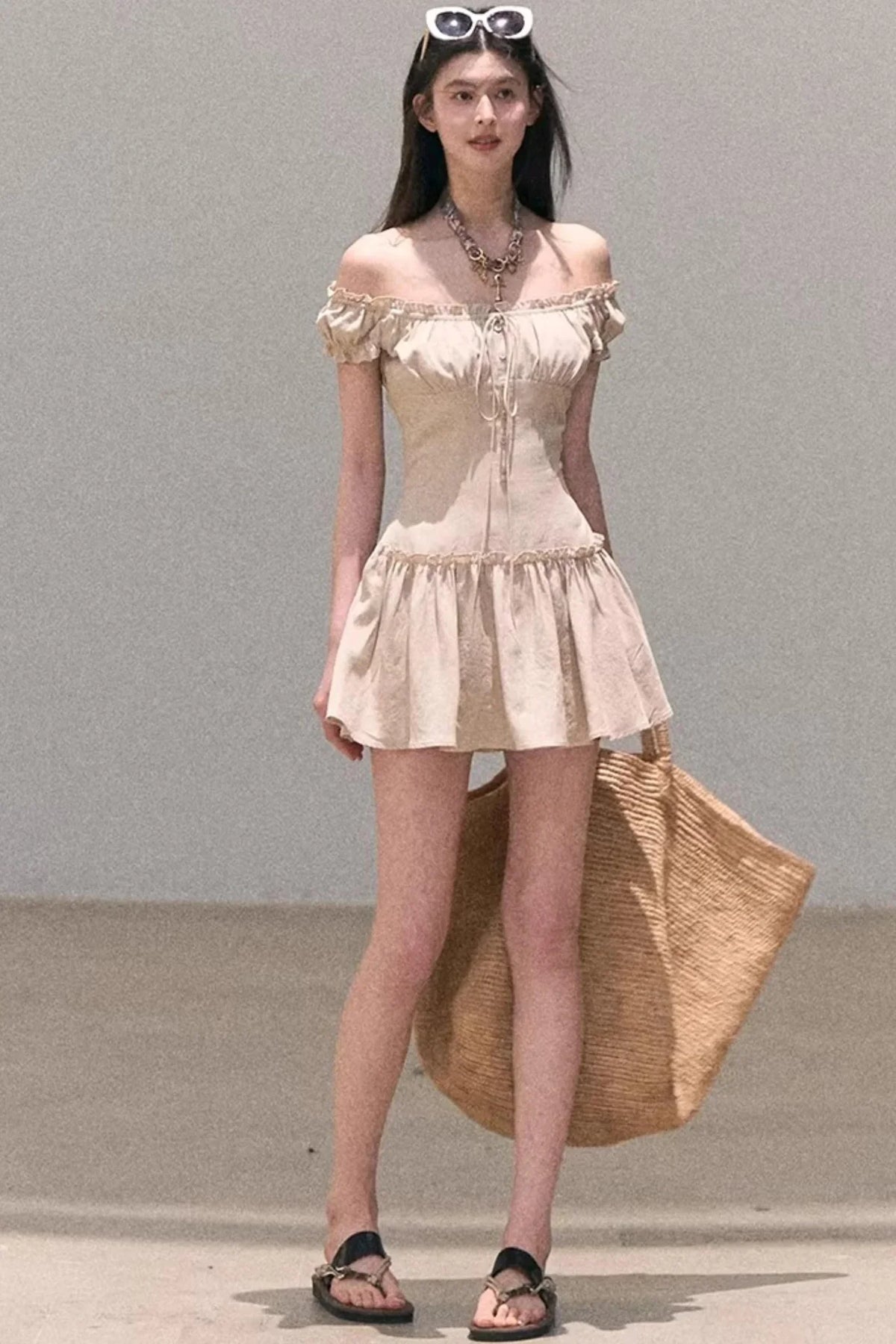 Fog in the Forest Linen Dress