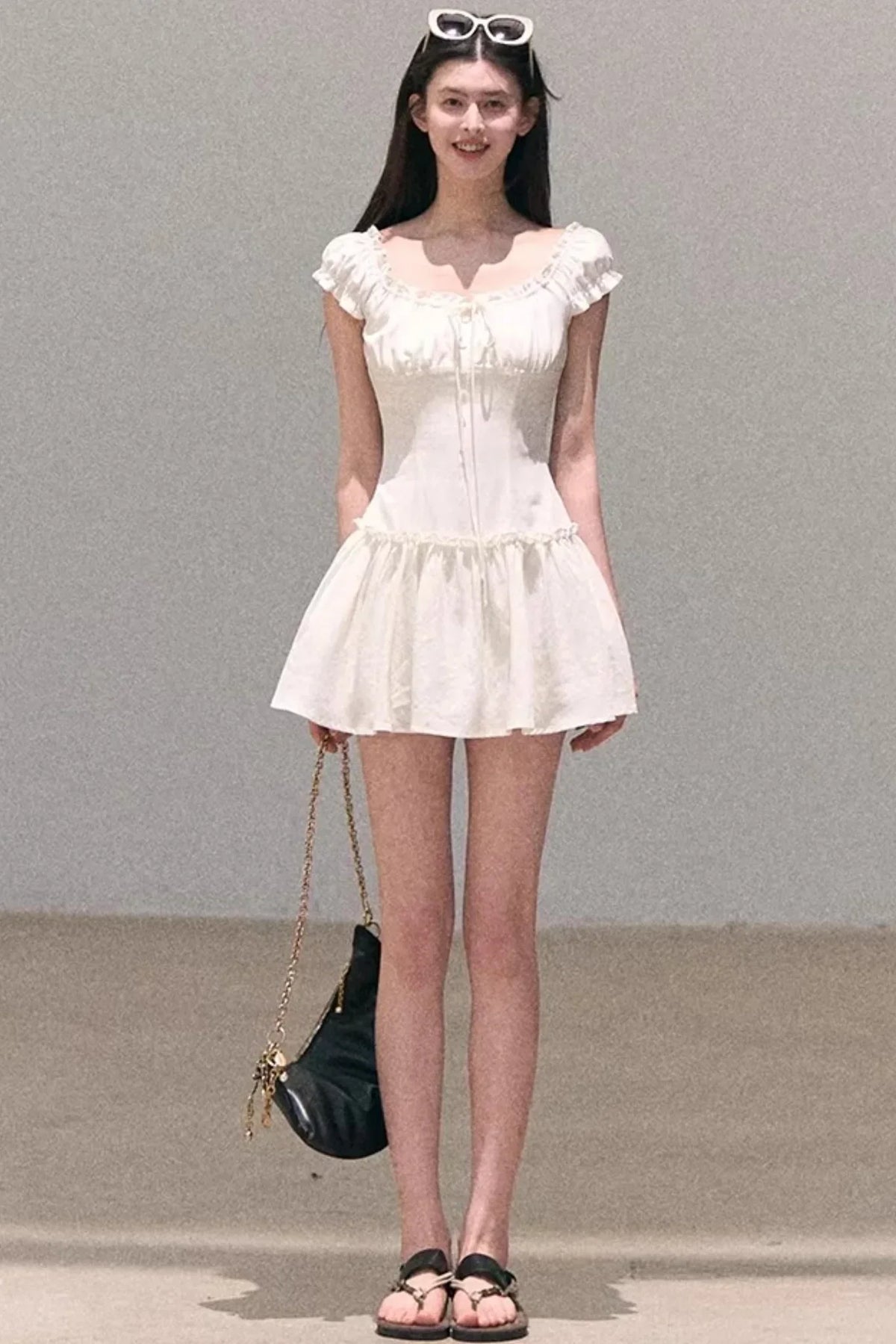 Fog in the Forest Linen Dress