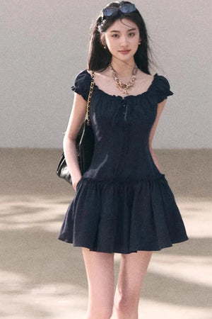 Fog in the Forest Linen Dress