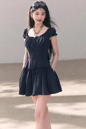 Fog in the Forest Linen Dress
