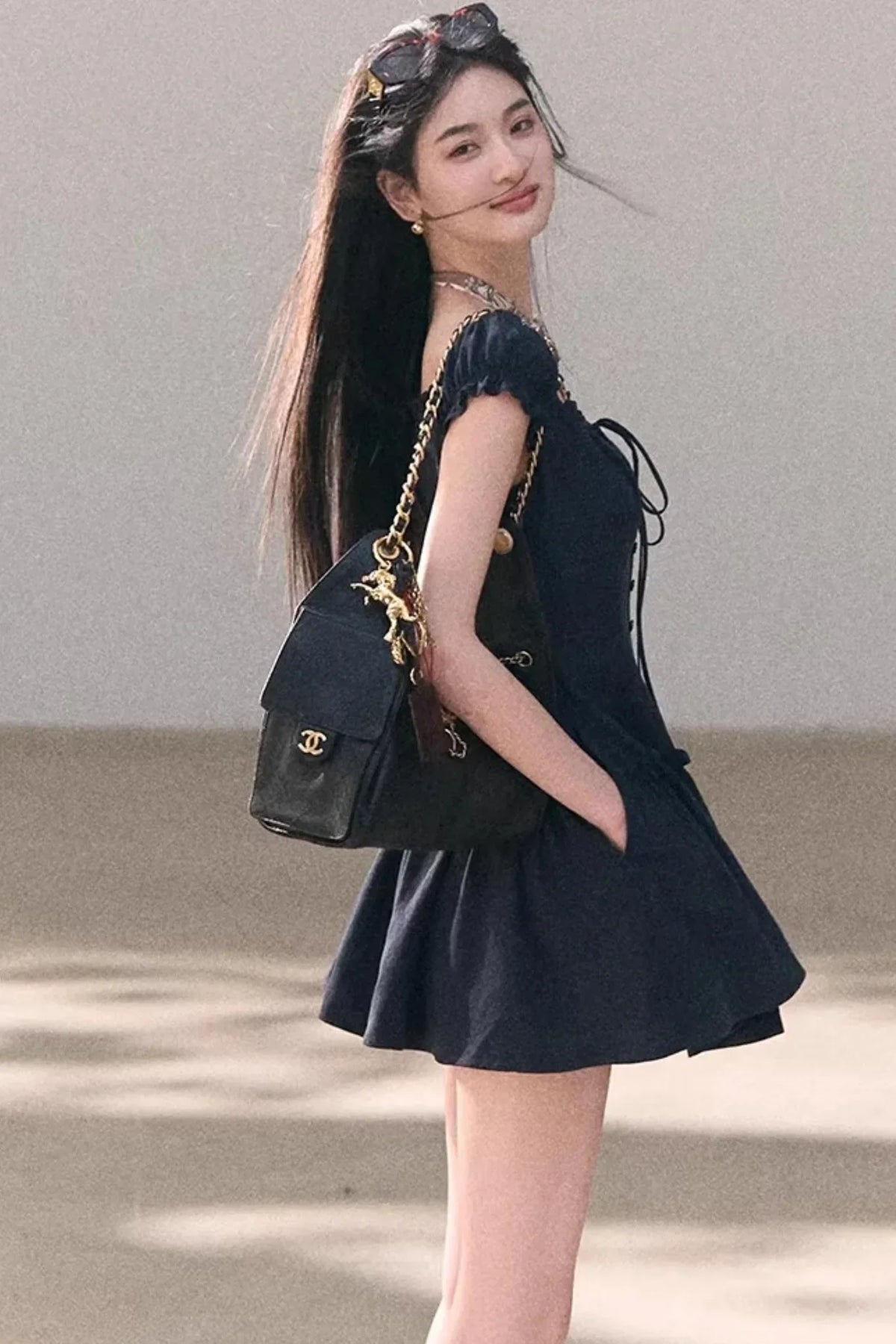 Fog in the Forest Linen Dress