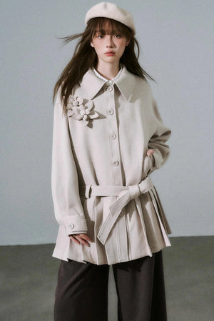 Forest Tencel Wool Trench Coat