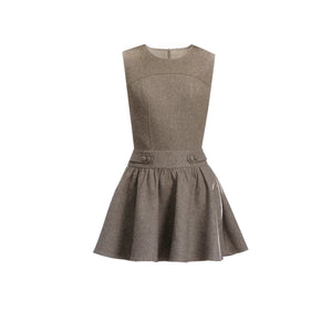 Fragile Pine Vest Dress And Shirt Set-Up