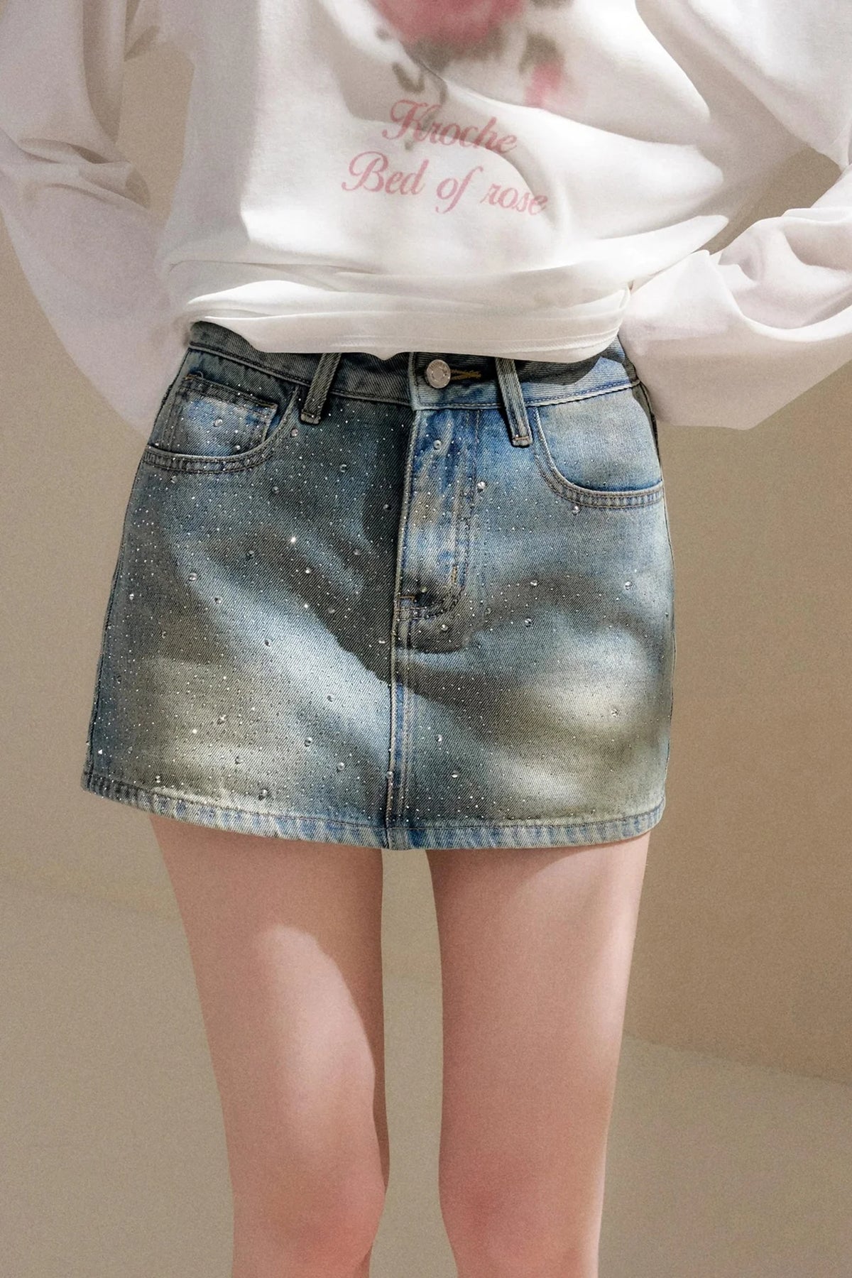 Fragmented Galaxy Denim Skirt