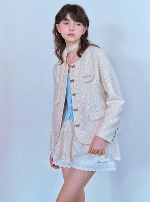 Fragrant Round Neck Coat