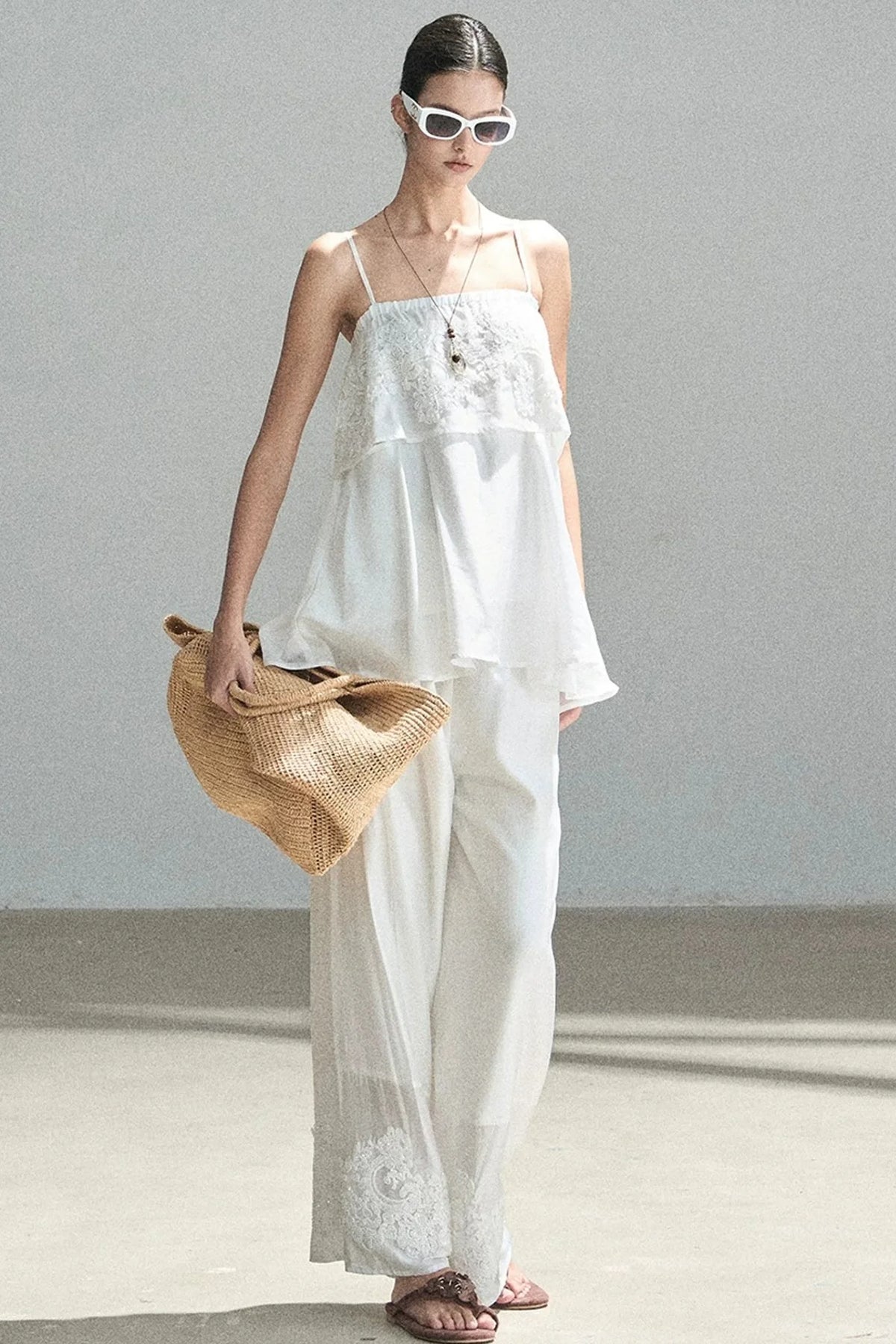 French Chiffon Lace Top Set-Up