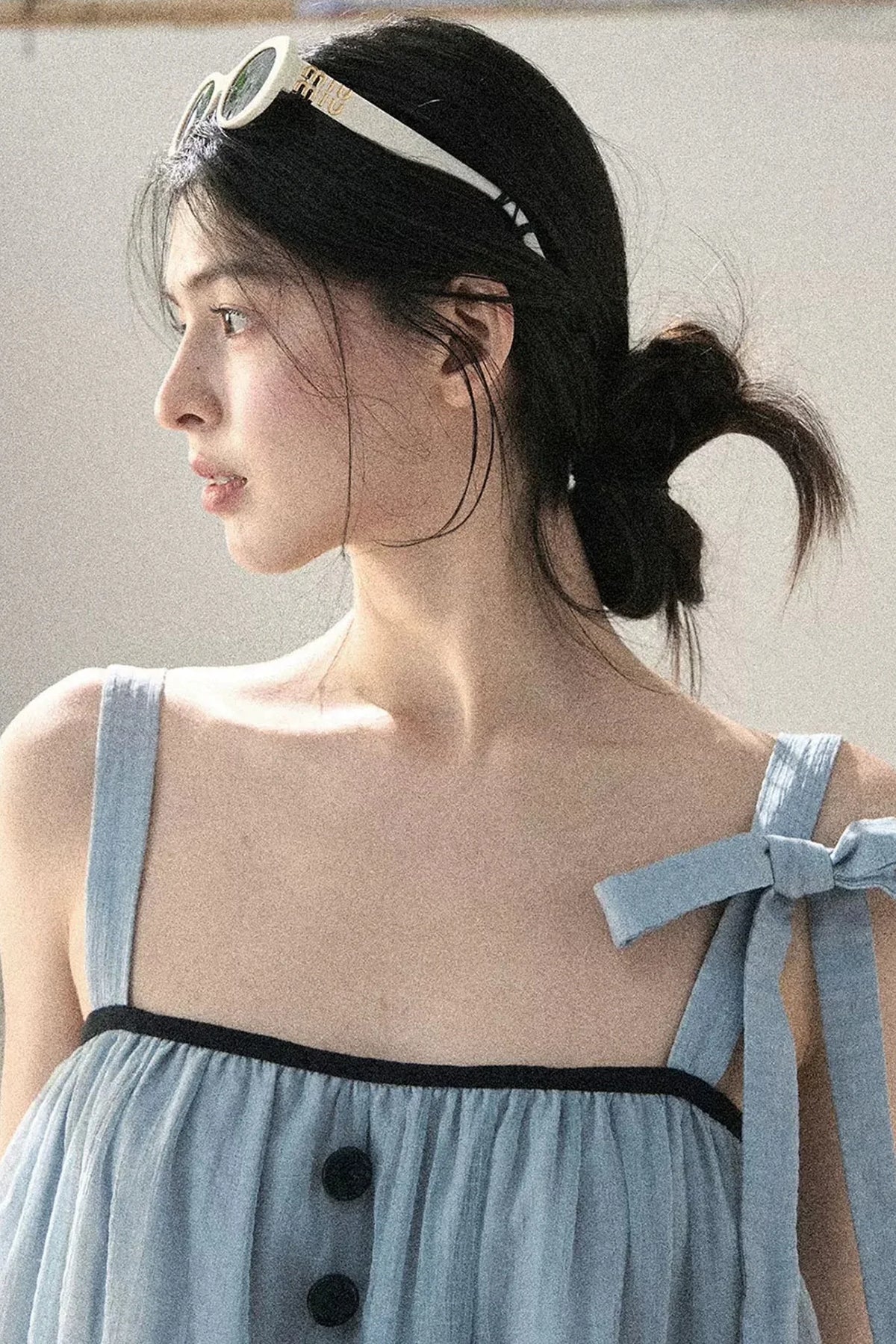 French Chiffon Mesh Top