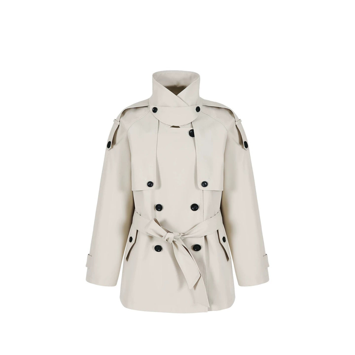 French Classic Double-Breasted Trench Coat