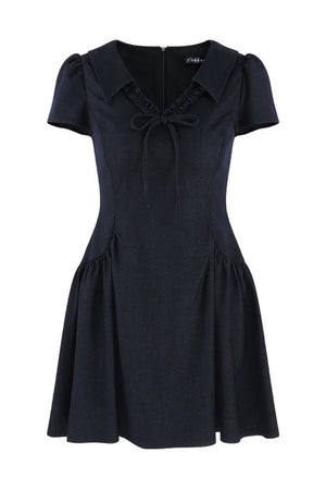 French Collar Bow Dress