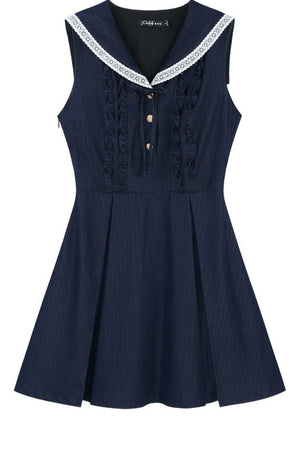 French Collar Bow Dress