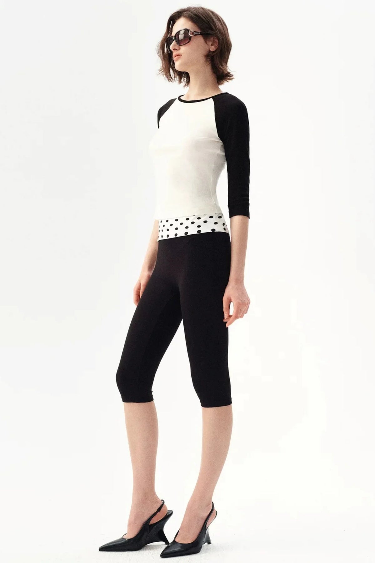 French Color-Blocked Raglan Top