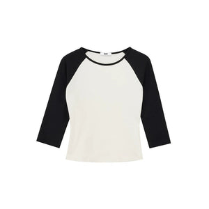 French Color-Blocked Raglan Top