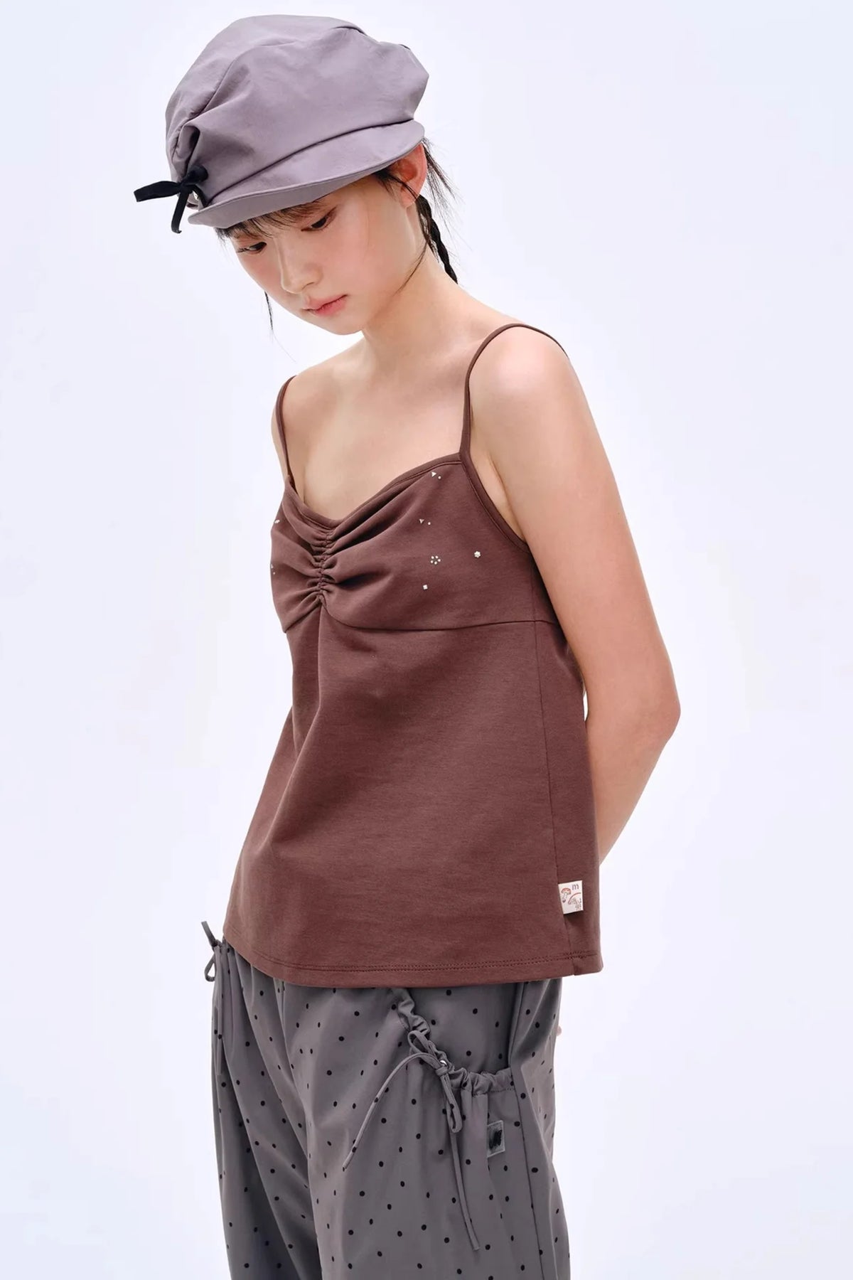 French Curved Pleated Camisole