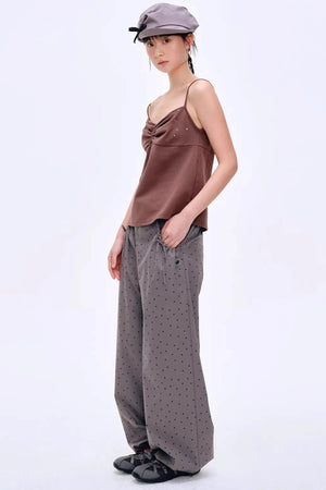 French Curved Pleated Camisole