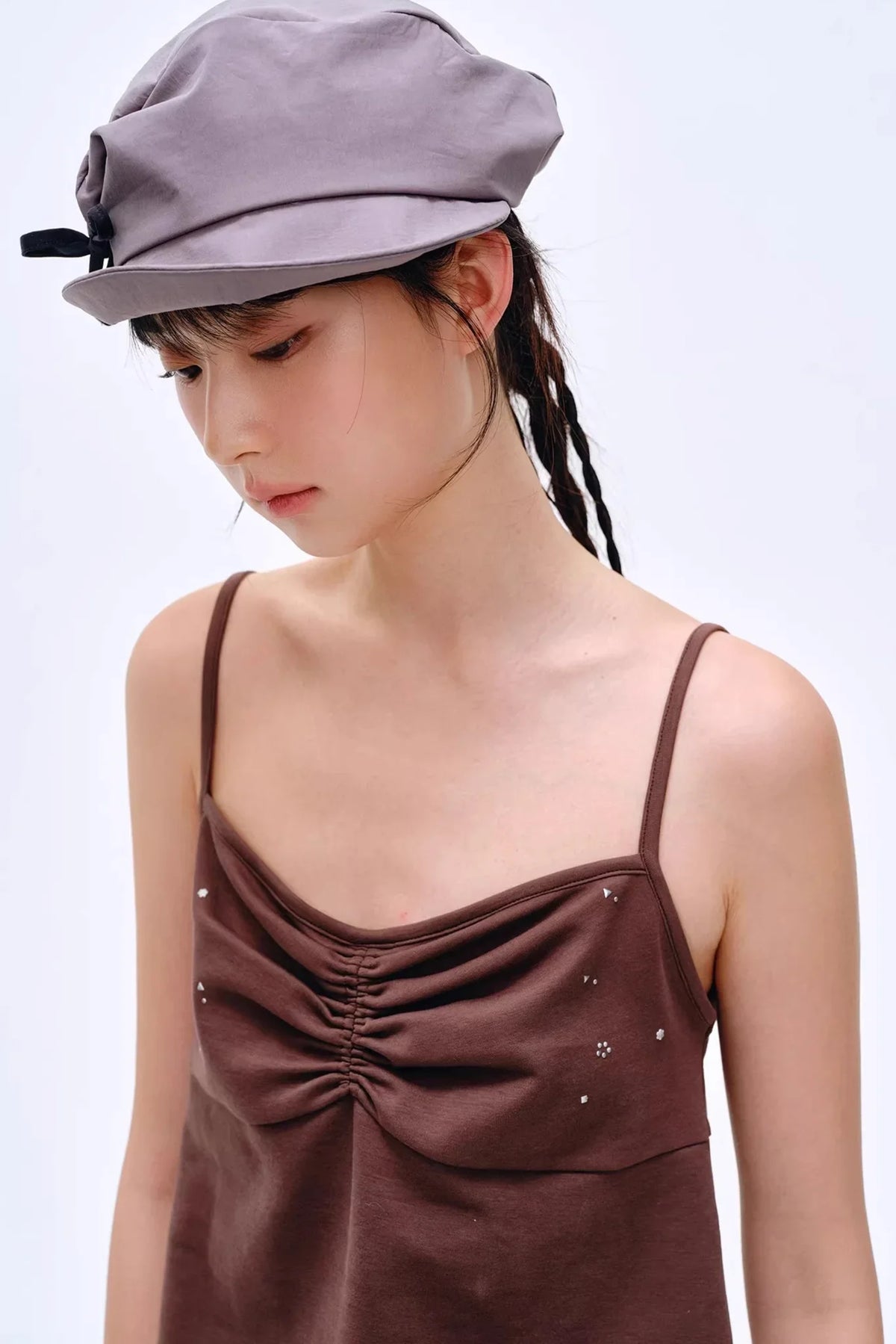 French Curved Pleated Camisole