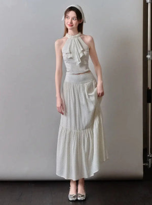 French Design Polka Dot Halterneck Set-Up