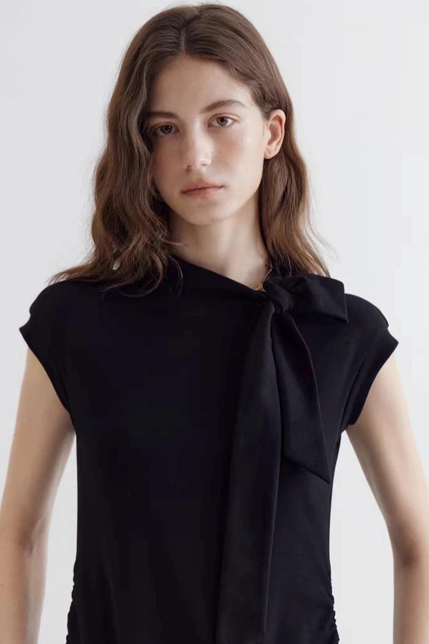 French Drapey Patchwork Dress
