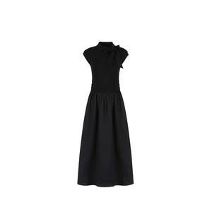French Drapey Patchwork Dress
