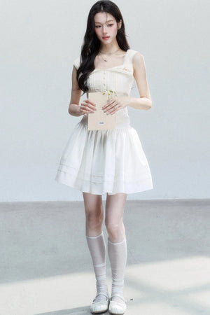 French Embroidered Square Neck Camisole