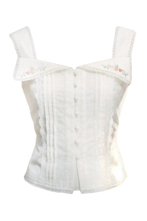 French Embroidered Square Neck Camisole