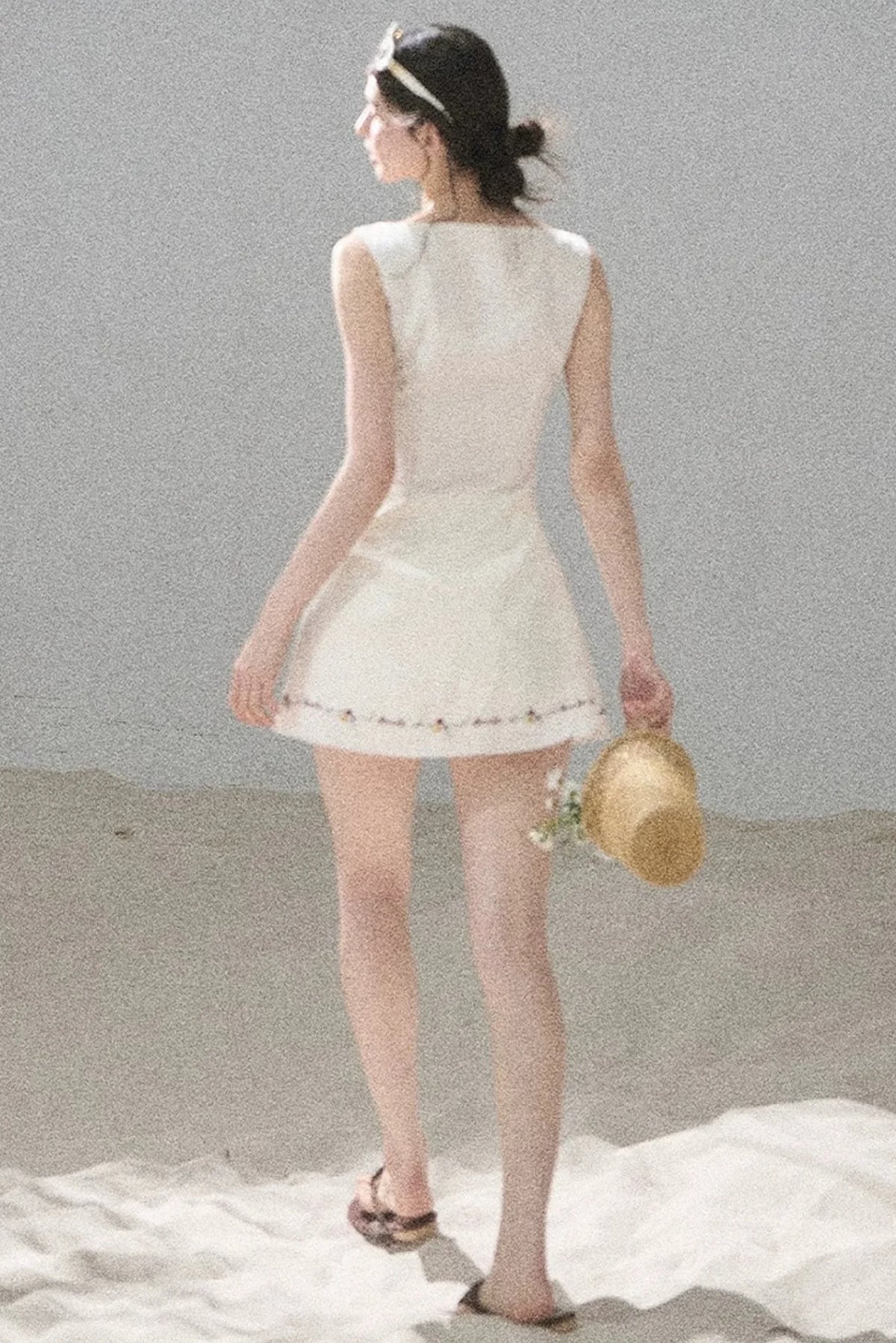 French Embroidery A-Line Dress
