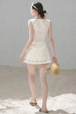French Embroidery A-Line Dress
