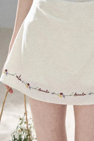 French Embroidery A-Line Dress