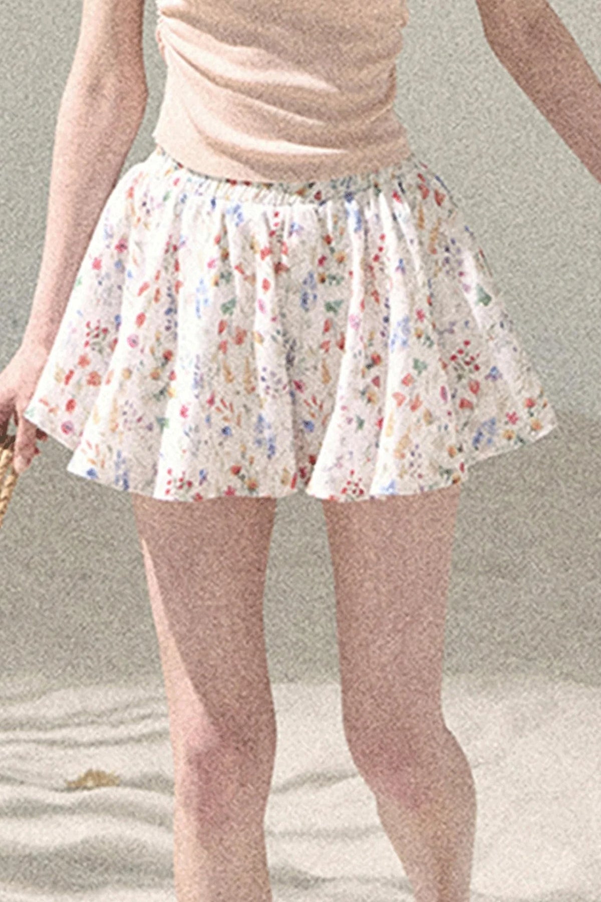 French Floral A-Line Skirt