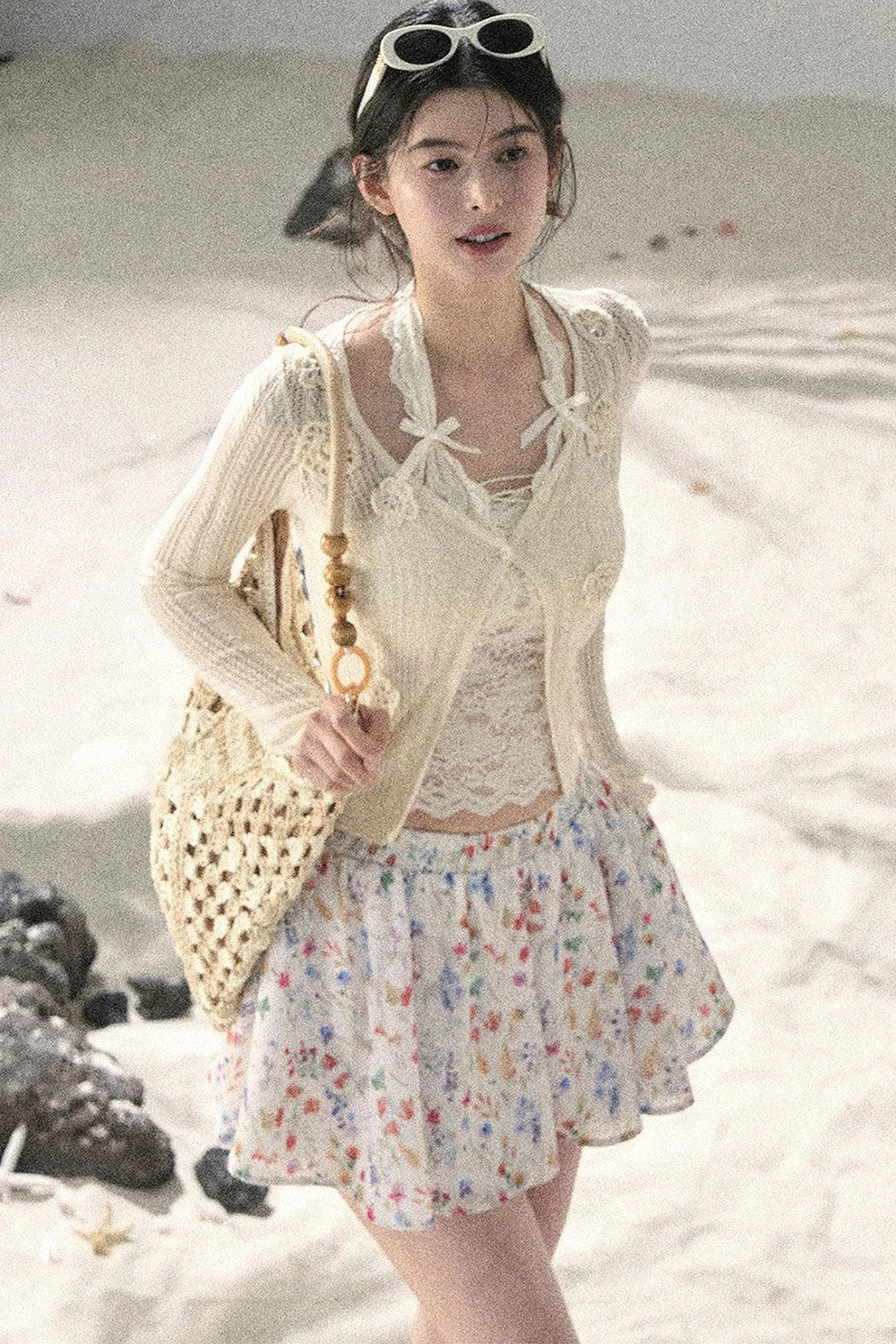 French Floral A-Line Skirt