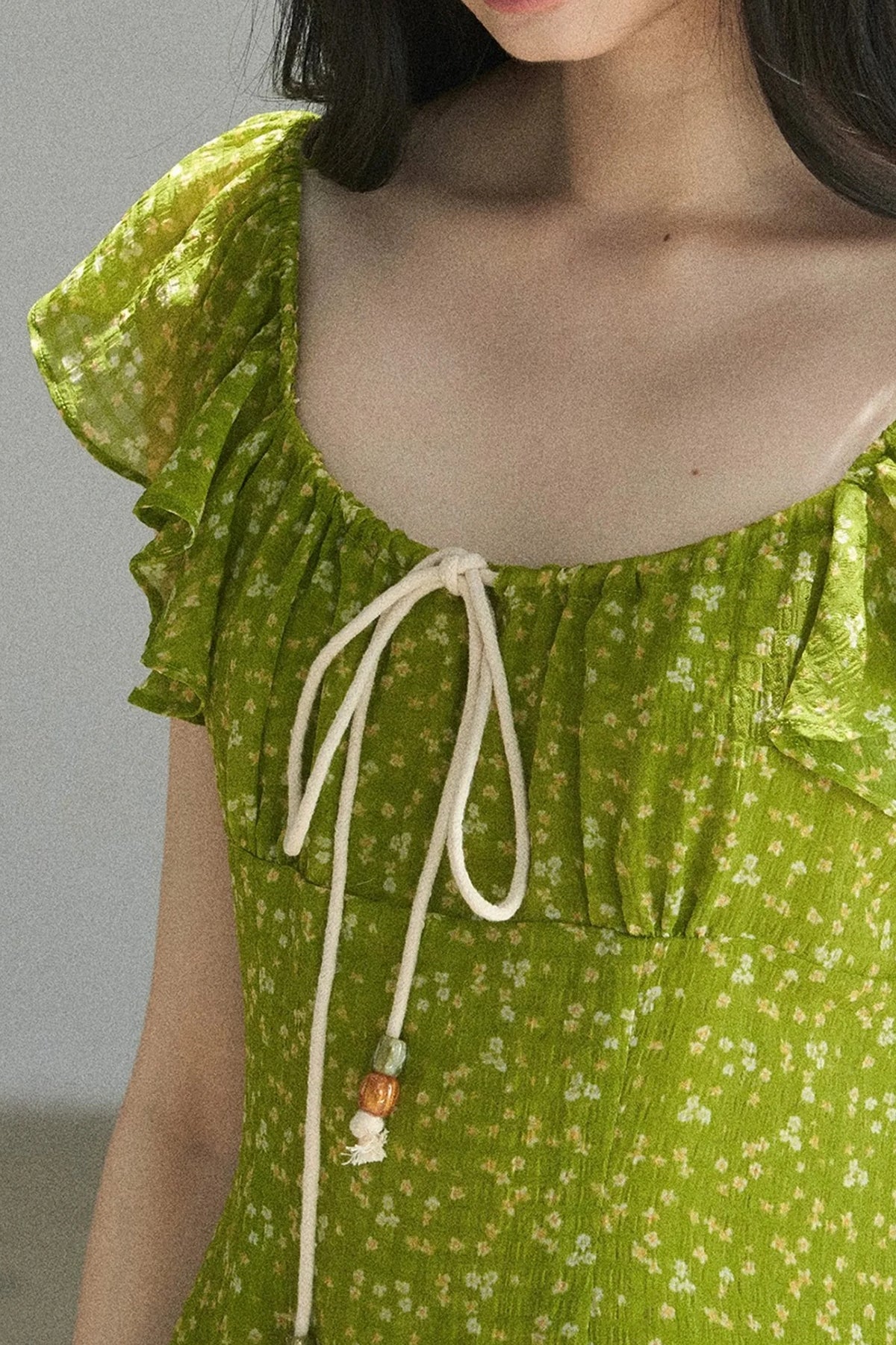 French Floral Chiffon Dress