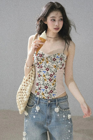 French Floral Lace Camisole Top