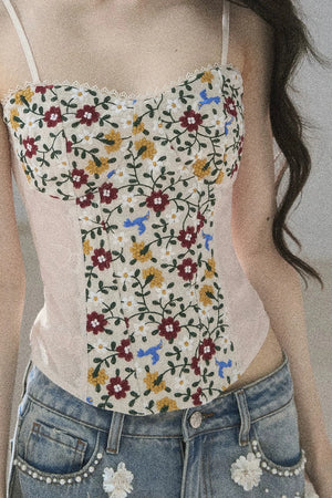 French Floral Lace Camisole Top