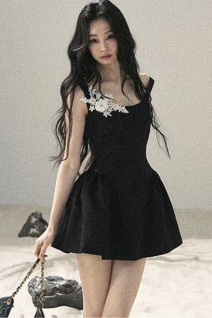 French Floral Lace Dress