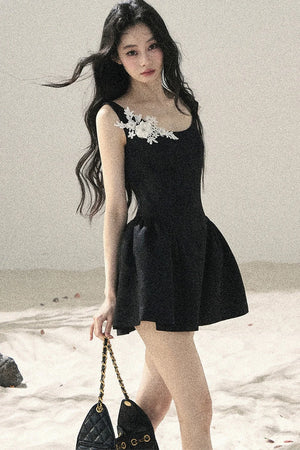 French Floral Lace Dress