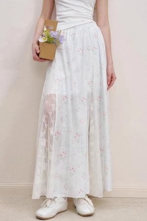 French Floral Lace Skirt