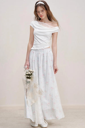 French Floral Lace Skirt