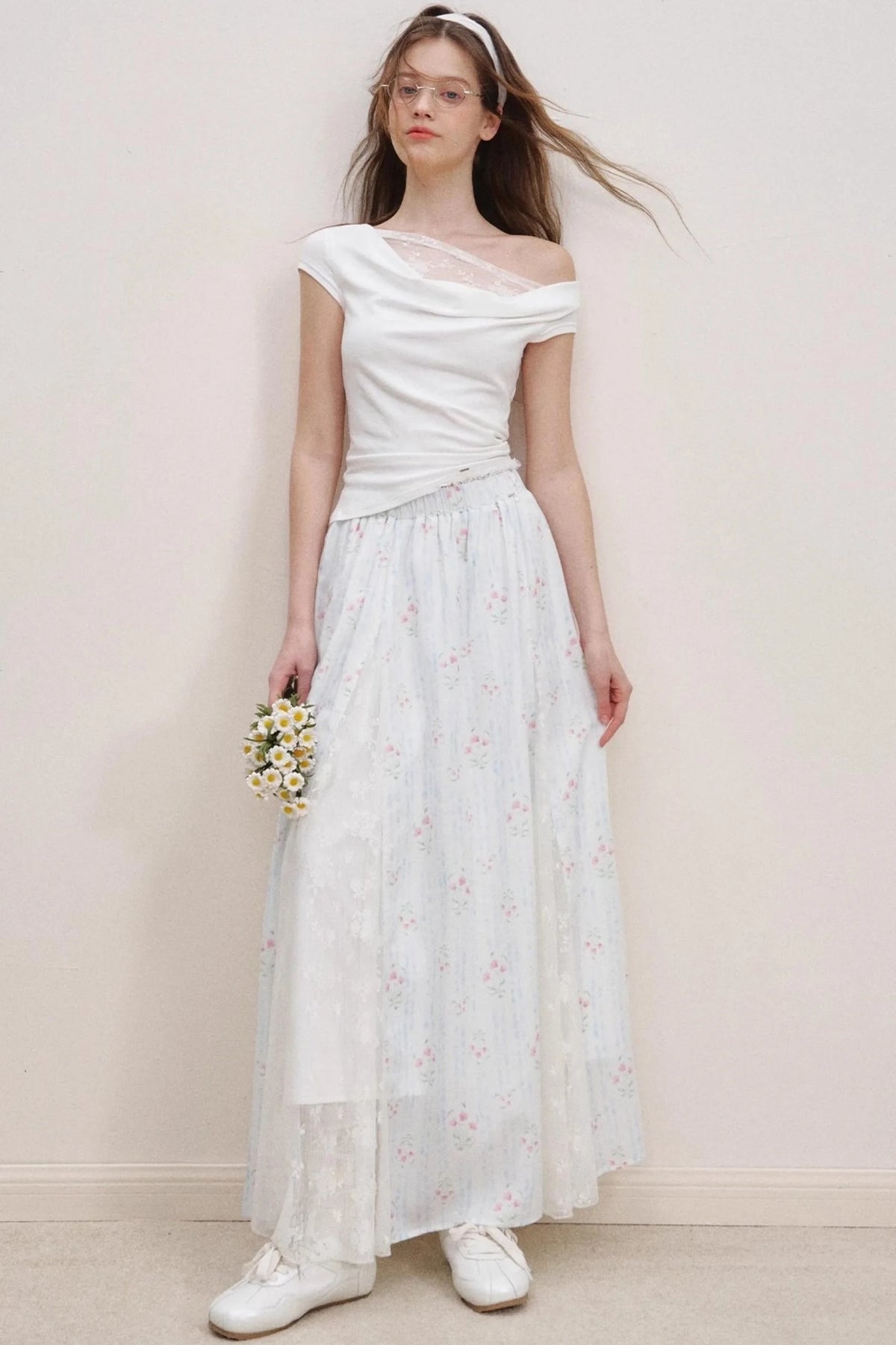 French Floral Lace Skirt