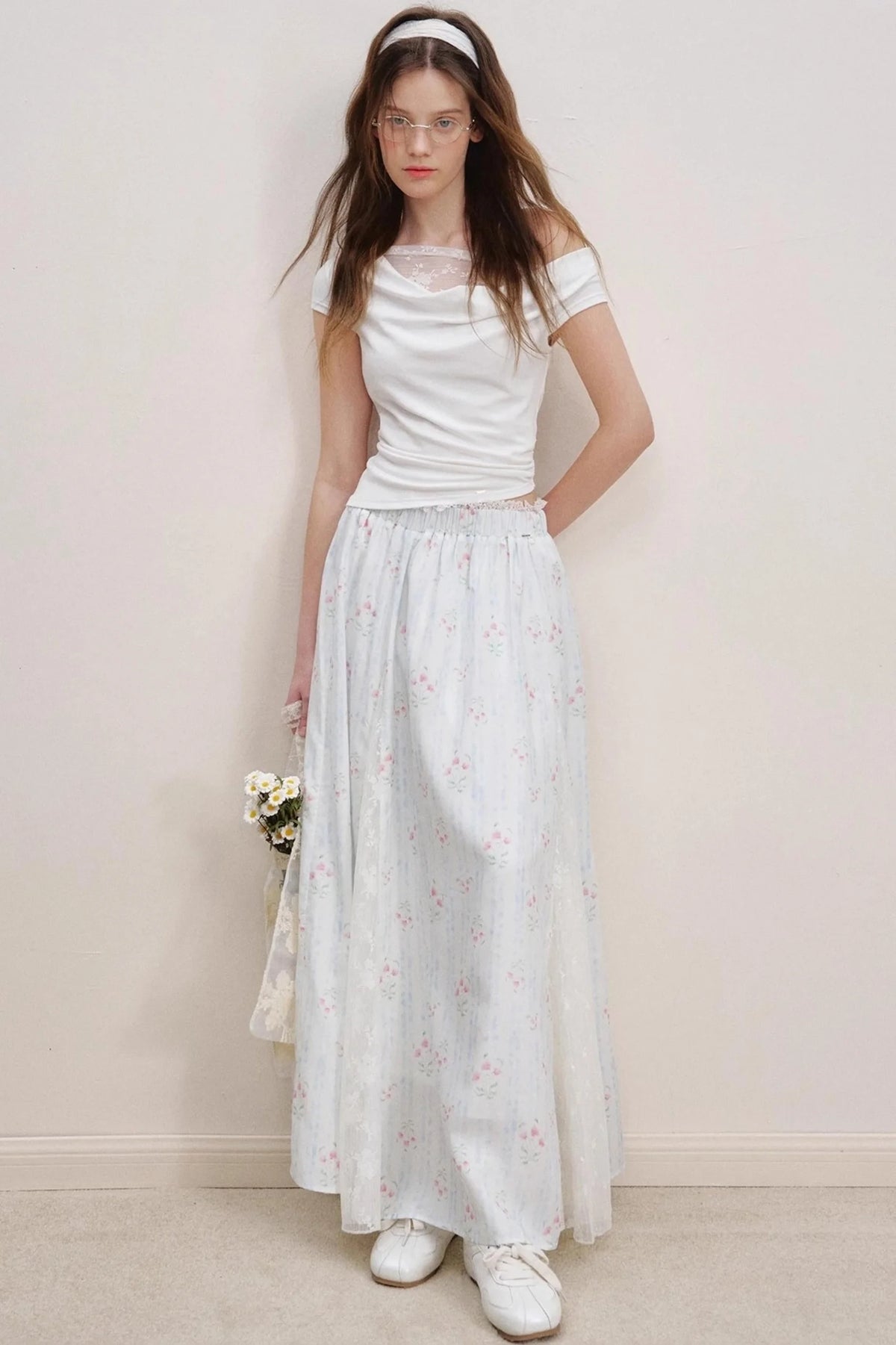 French Floral Lace Skirt