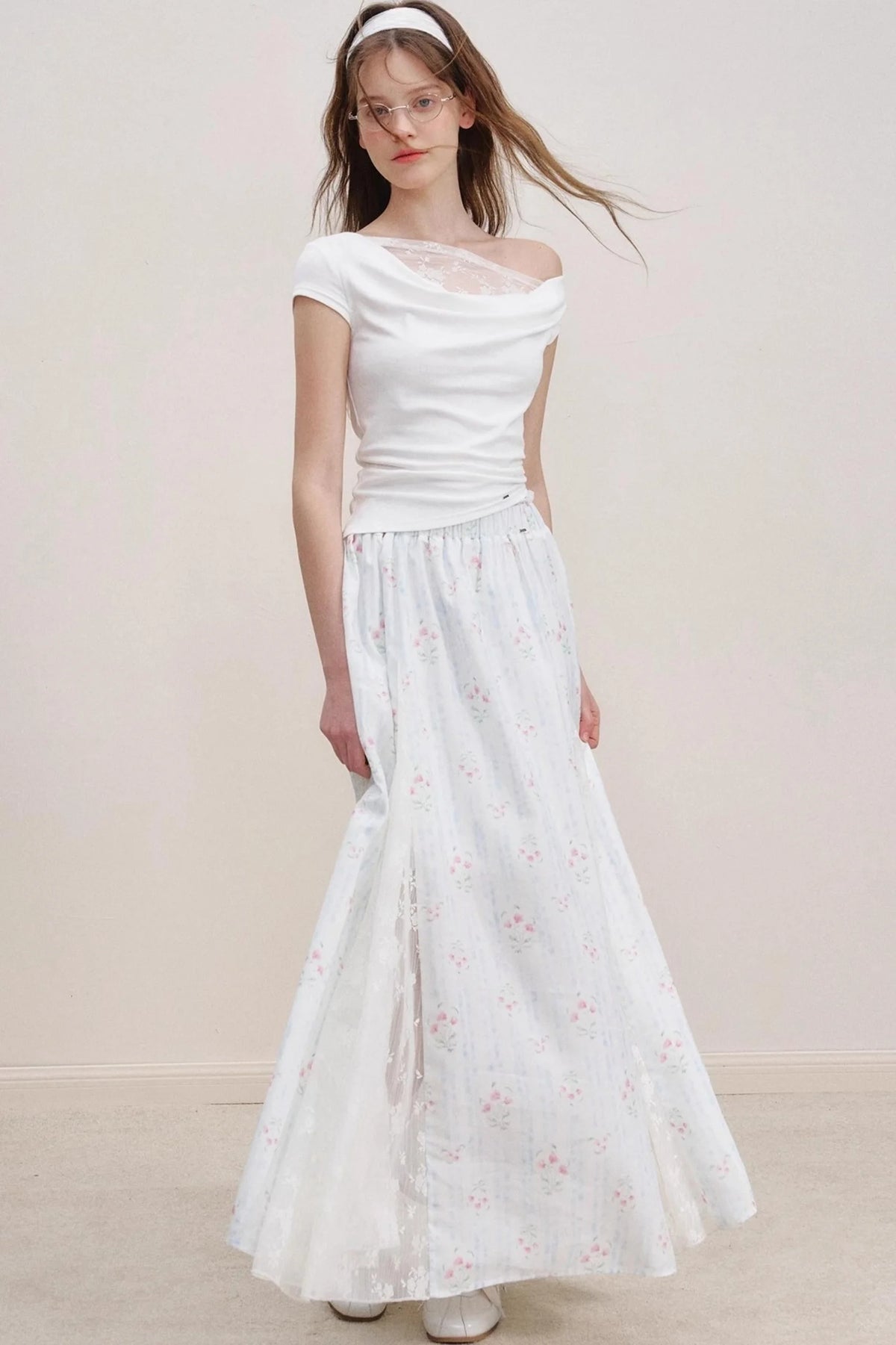 French Floral Lace Skirt