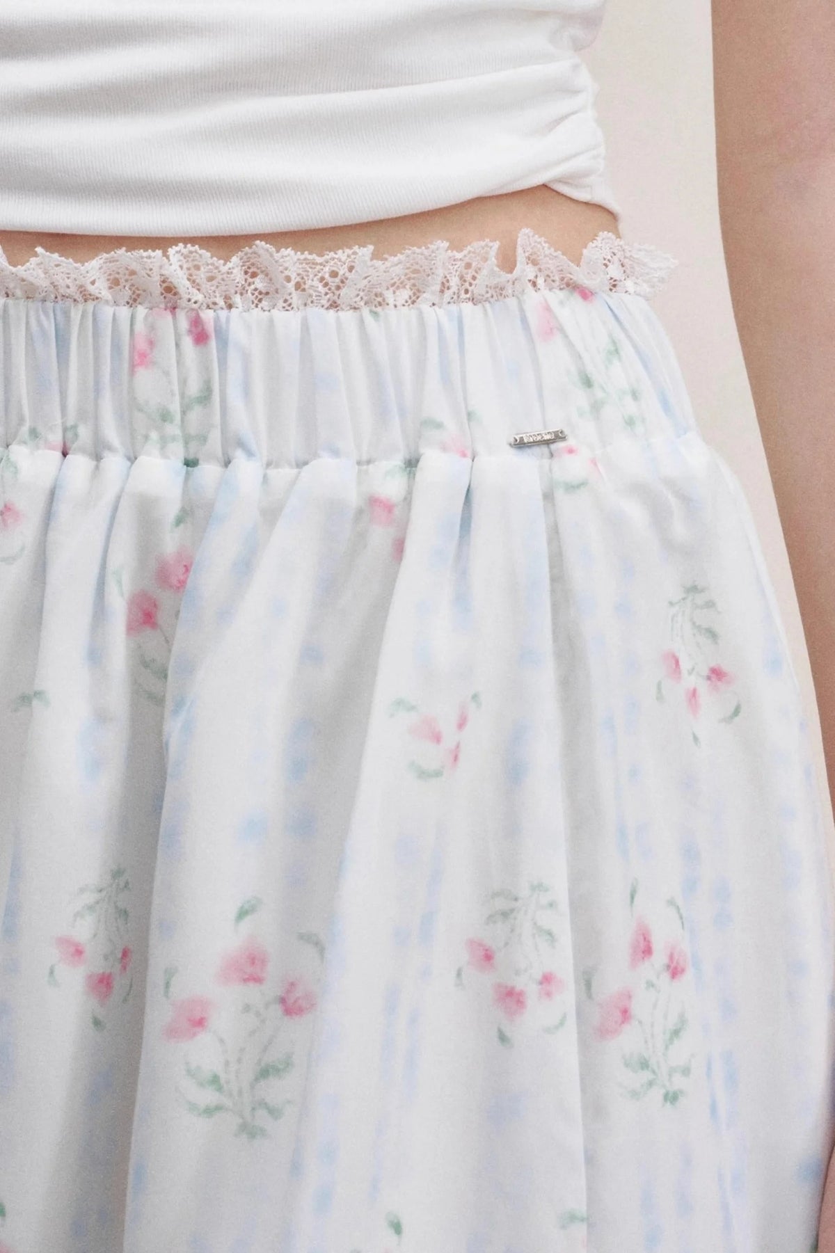 French Floral Lace Skirt