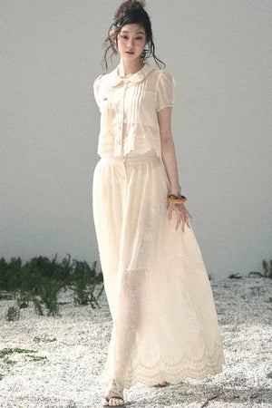 French Floral Lace Two-Piece Set-Up