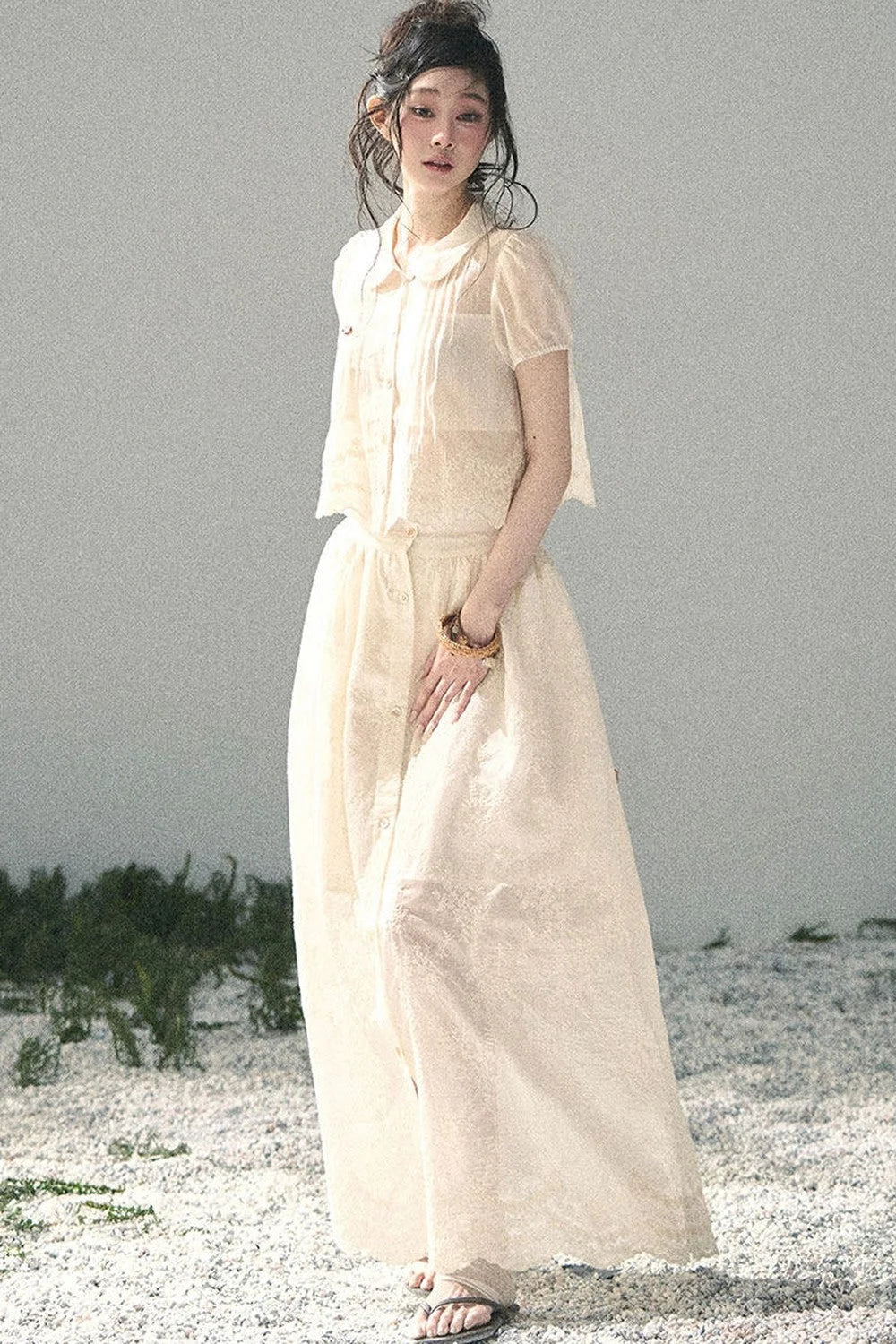 French Floral Lace Two-Piece Set-Up