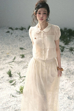 French Floral Lace Two-Piece Set-Up