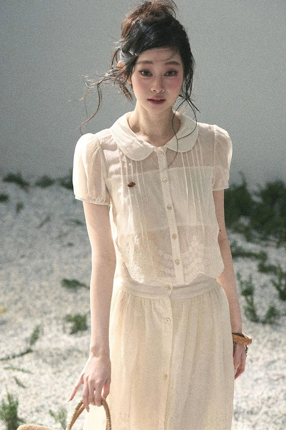 French Floral Lace Two-Piece Set-Up